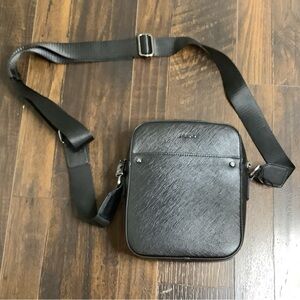 ALDO Men’s Black Crossbody / Shoulder Bag – Compact 2-Compartment